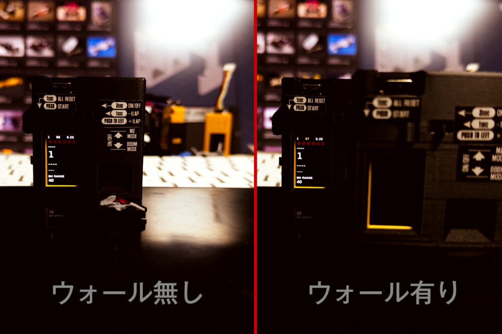 簡易版ラップタイマーのウォール有無検証