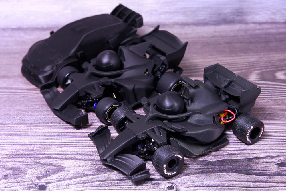 MZフォーミュラF26とSF23、YARIS RC1の3Dプリントボディ